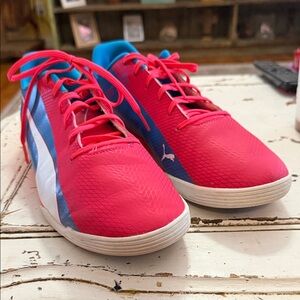 PUMA Men's evoSPEED Star S Ignite | Bright Plasma/Puma White/Blue/ | Size: 13